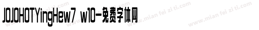 JOJOHOTYingHew7 w10字体转换